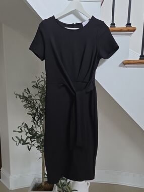 Fitted Jersey Tie Waist Dress